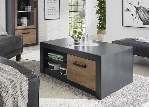 Diivanilaud BRÜGGE kastan / hall, 110x63xH44 cm