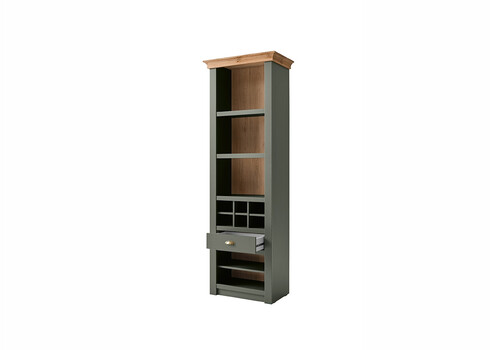 Kapp-riiul CAMBRIDGE roheline / tamm, 68x45xH207 cm