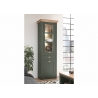 Vitriinkapp CAMBRIDGE roheline / tamm, 68x45xH207 cm