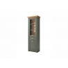 Vitriinkapp CAMBRIDGE roheline / tamm, 68x45xH207 cm