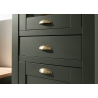 Vitriinkapp CAMBRIDGE roheline / tamm, 68x45xH207 cm
