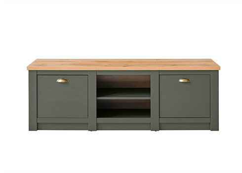 Tv-alus CAMBRIDGE roheline / tamm, 152x45xH51 cm