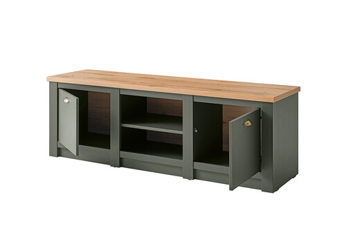 Tv-alus CAMBRIDGE roheline / tamm, 152x45xH51 cm