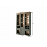 Kapp-riiul CAMBRIDGE roheline / tamm, 147x45xH207 cm