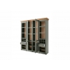 Puhvetkapp CAMBRIDGE roheline / tamm, 194x45xH207 cm