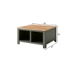Diivanilaud CAMBRIDGE roheline / tamm, 93x93xH50 cm