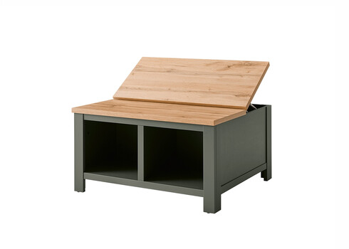 Diivanilaud CAMBRIDGE roheline / tamm, 93x93xH50 cm