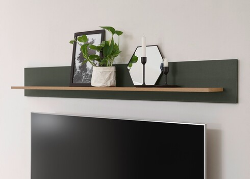 Seinariiul CAMBRIDGE roheline / tamm, 150x17xH20 cm