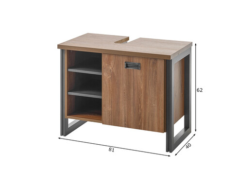 Valamukapp DETROIT tamm / hall, 81x40xH62 cm