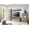 Vitriinkapp CASABLANCA tamm / matthall, 66x35xH113 cm