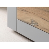 Vitriinkapp CASABLANCA tamm / matthall, 66x35xH113 cm