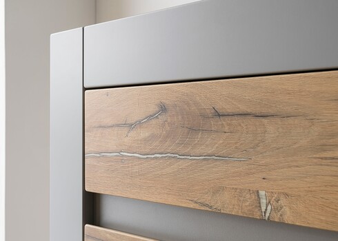 Vitriinkapp CASABLANCA tamm / matthall, 66x35xH113 cm