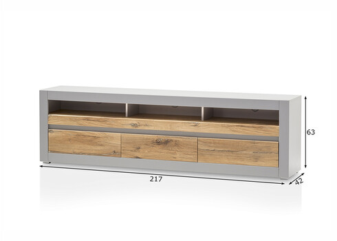 Tv-alus CASABLANCA tamm / matthall, 217x42xH63 cm