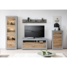 Kummut CASABLANCA tamm / matthall, 66x35xH113 cm