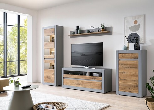 Kummut CASABLANCA tamm / matthall, 66x35xH113 cm