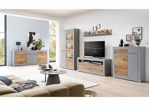 Kummut CASABLANCA tamm / matthall, 100x35xH113 cm