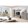 Kummut CASABLANCA tamm / matthall, 100x35xH113 cm