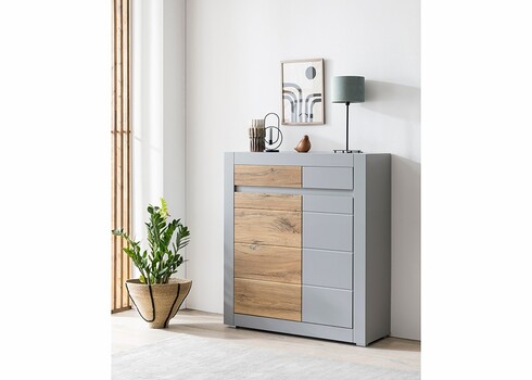 Kummut CASABLANCA tamm / matthall, 100x35xH113 cm