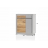 Kummut CASABLANCA tamm / matthall, 100x35xH113 cm