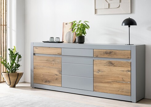 Kummut CASABLANCA tamm / matthall, 217x42xH90 cm