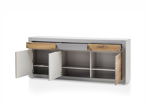 Kummut CASABLANCA tamm / matthall, 217x42xH90 cm