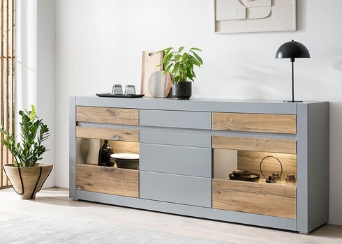 Kummut CASABLANCA tamm / matthall, 217x42xH90 cm