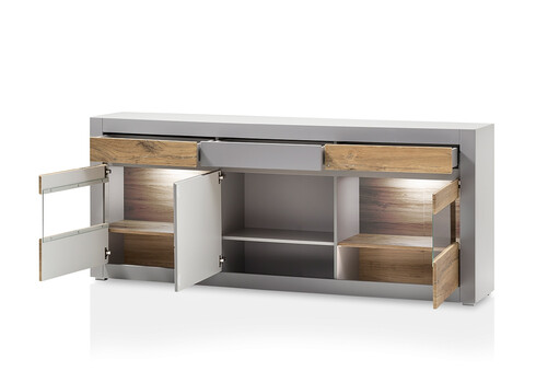 Kummut CASABLANCA tamm / matthall, 217x42xH90 cm