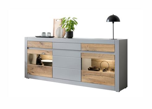 Kummut CASABLANCA tamm / matthall, 217x42xH90 cm