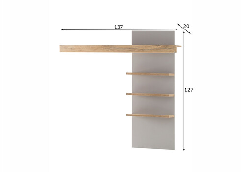 Seinariiul CASABLANCA tamm / matthall, 137x20xH127 cm