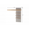 Seinariiul CASABLANCA tamm / matthall, 137x20xH127 cm