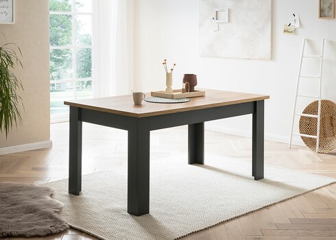 Söögilaud CATANIA tamm / antratsiit, 160x90xH76 cm