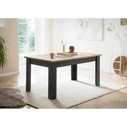 Söögilaud CATANIA tamm / antratsiit, 160x90xH76 cm