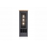 Vitriinkapp CATANIA tamm / antratsiit, 72x38xH201 cm
