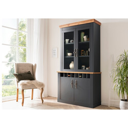 Vitriinkapp CATANIA tamm / antratsiit, 110x44xH205 cm