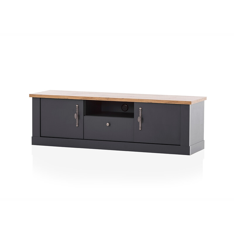 Tv-alus CATANIA tamm / antratsiit, 158x45xH51 cm Tv-alus CATANIA tamm / antratsiit, 158x45xH51 cm
