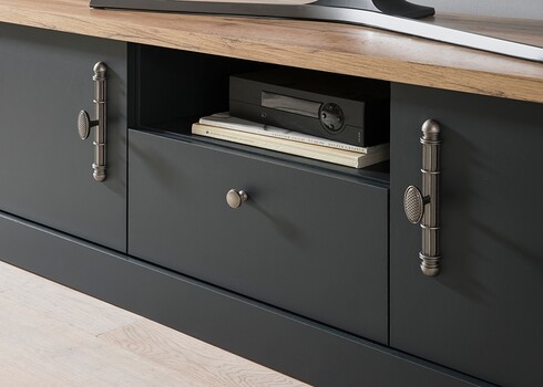 Tv-alus CATANIA tamm / antratsiit, 158x45xH51 cm