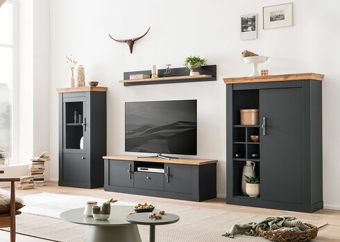 Tv-alus CATANIA tamm / antratsiit, 158x45xH51 cm