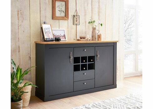 Kummut CATANIA tamm / antratsiit, 169x45xH104 cm