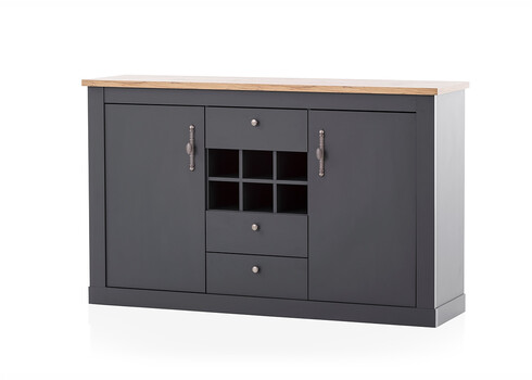 Kummut CATANIA tamm / antratsiit, 169x45xH104 cm