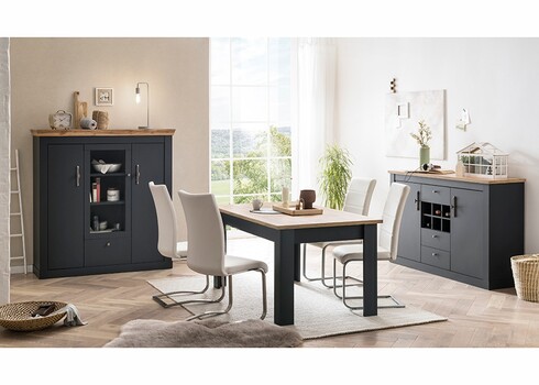 Kummut CATANIA tamm / antratsiit, 169x45xH104 cm