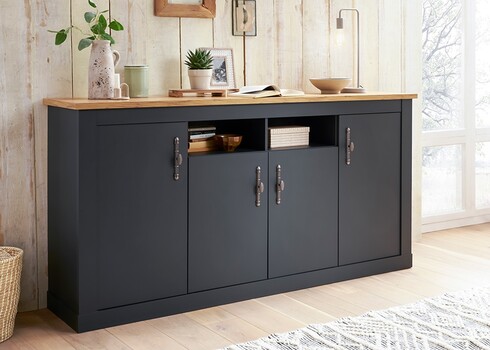 Kummut CATANIA tamm / antratsiit, 200x45xH104 cm