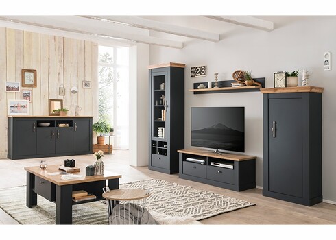 Kummut CATANIA tamm / antratsiit, 200x45xH104 cm