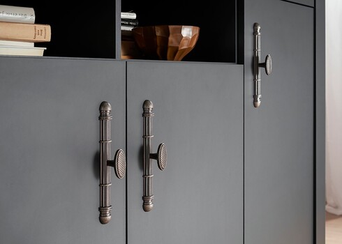 Kummut CATANIA tamm / antratsiit, 200x45xH104 cm