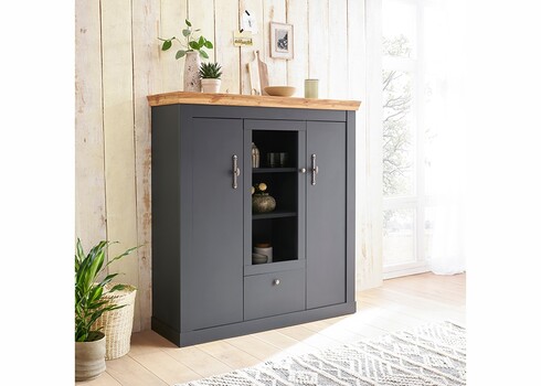 Kummut CATANIA tamm / antratsiit, 141x45xH104 cm