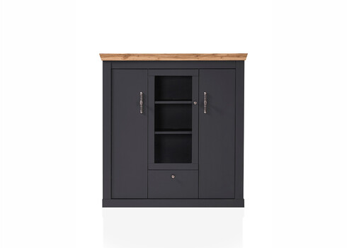 Kummut CATANIA tamm / antratsiit, 141x45xH104 cm