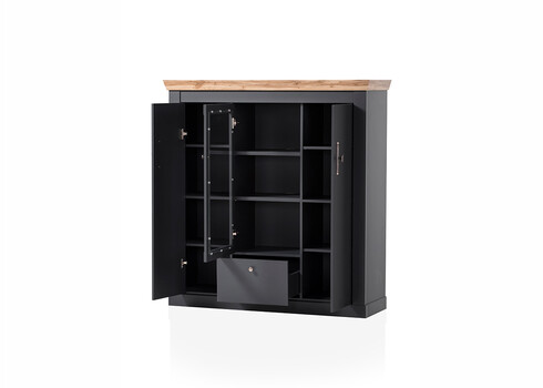 Kummut CATANIA tamm / antratsiit, 141x45xH104 cm