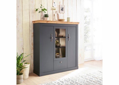 Kummut CATANIA tamm / antratsiit, 141x45xH104 cm