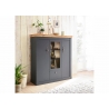 Kummut CATANIA tamm / antratsiit, 141x45xH104 cm