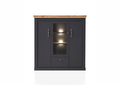 Kummut CATANIA tamm / antratsiit, 141x45xH104 cm