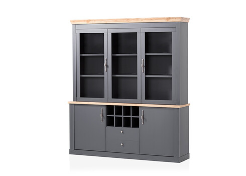 Puhvetkapp CATANIA tamm / antratsiit, 184x44xH205 cm